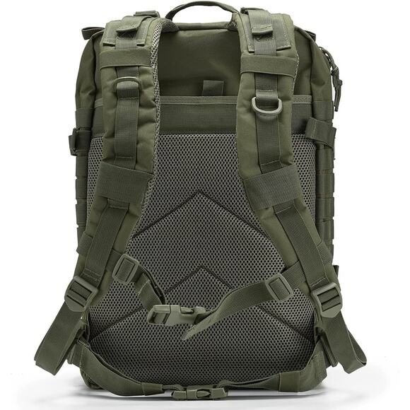45L Military Tactical Backpack, Camping Hiking Bug Out, 3 Day Assault Pack Green - Picture 4 of 6